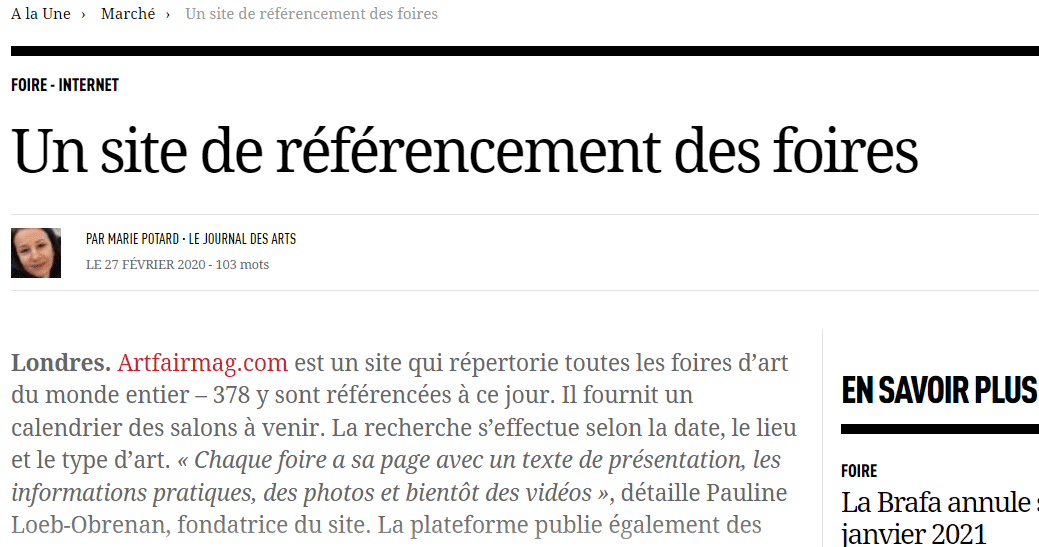 Journal des Arts Journal des Arts